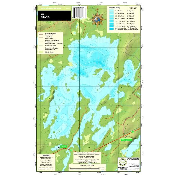 Carte Papier : Lac David