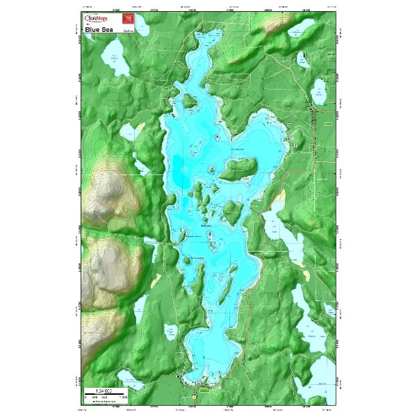 Carte Papier : Lac Blue Sea