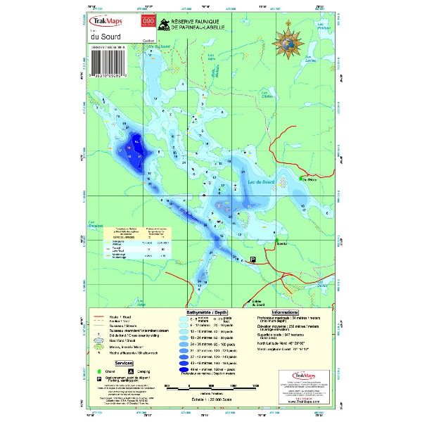 Carte Papier : Lac du Sourd