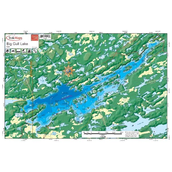 Carte Papier : Lac Big Gull