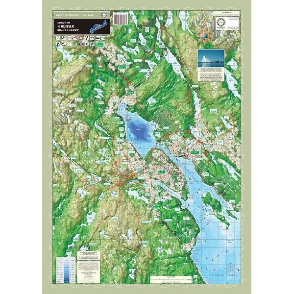 Carte Papier : Halifax - Région