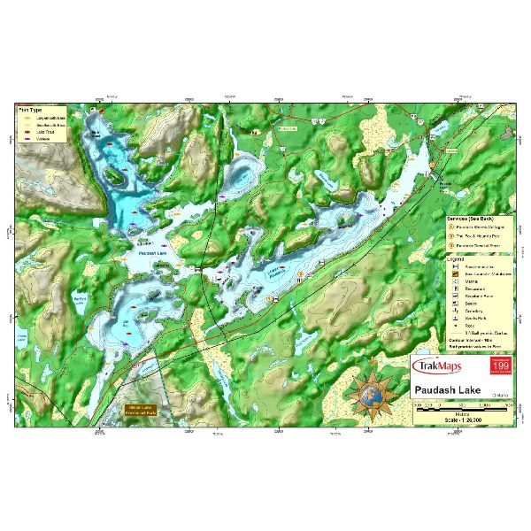 Paper chart : Paudash and Lower Paudash Lakes
