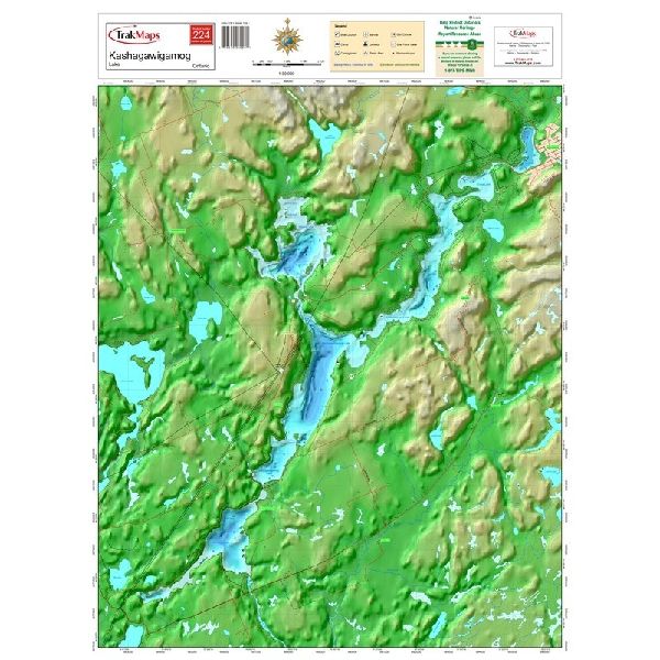 Carte Papier : Lac Kashagawigamog