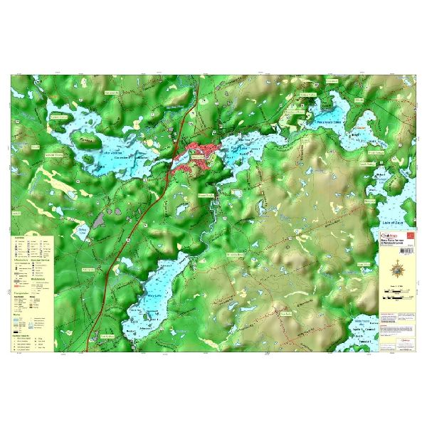 Paper chart : Mary, Fairy, Vernon and Peninsula Lakes