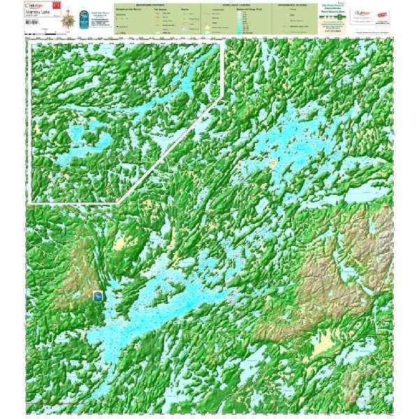 Paper chart : Upper and Lower Manitou Lake