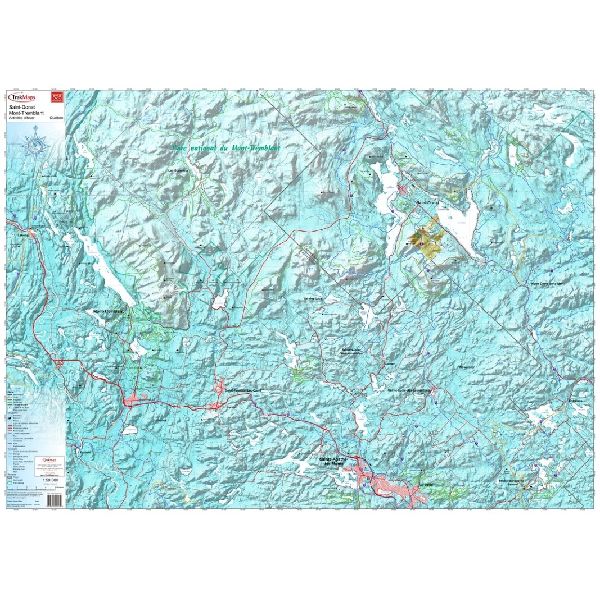 Paper chart : Saint-Donat - Mont-Tremblant: Winter Activities