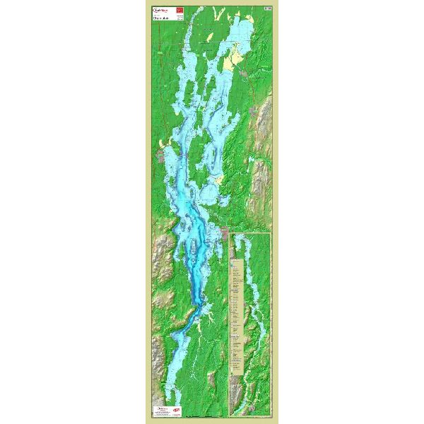 Carte Papier : Lac Champlain